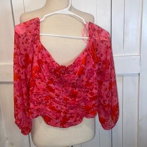 NWT Free People Oh Lala Floral Blouse
